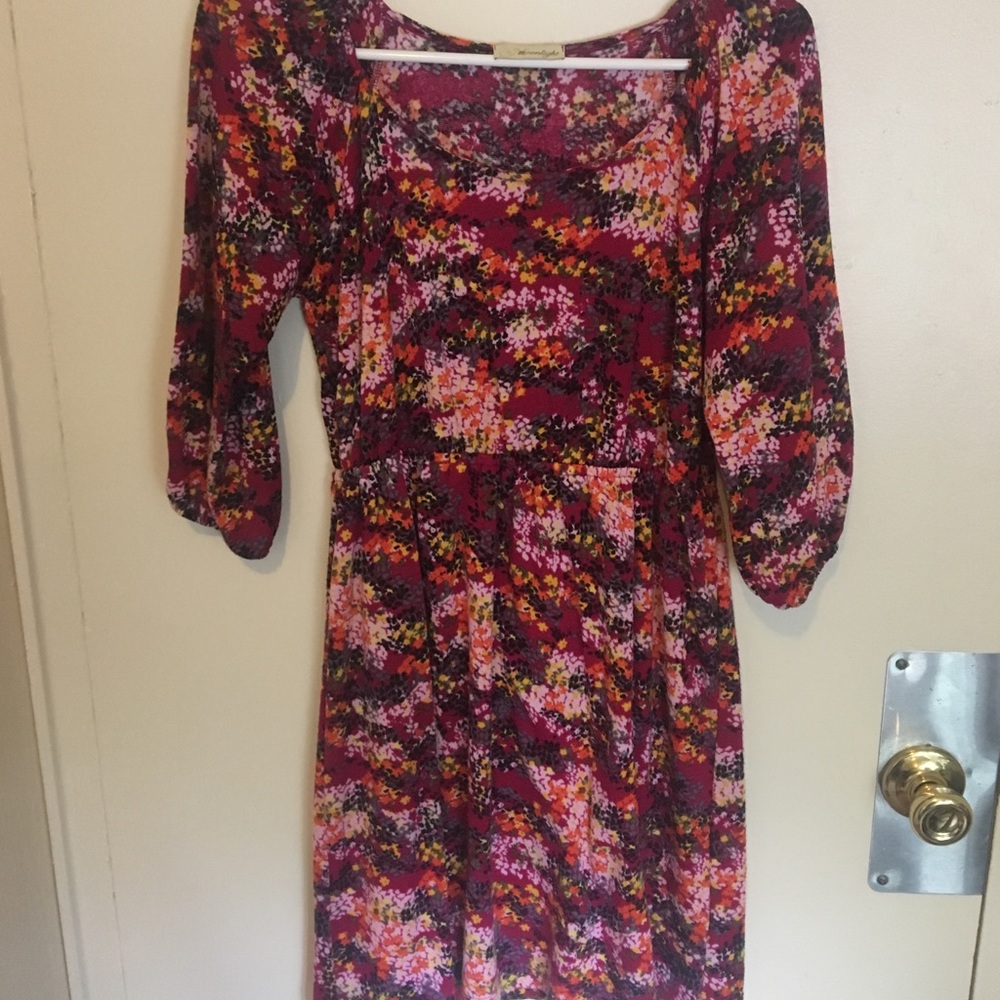 Floral pink dress